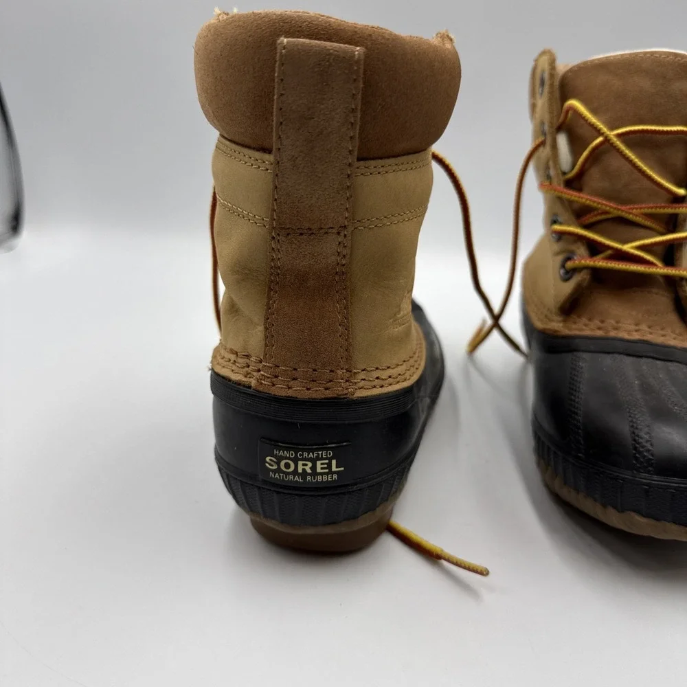 Sorel Waterproof Handmade Leather Duck  Lace-Up Rubber  unisex kids boots Size 2